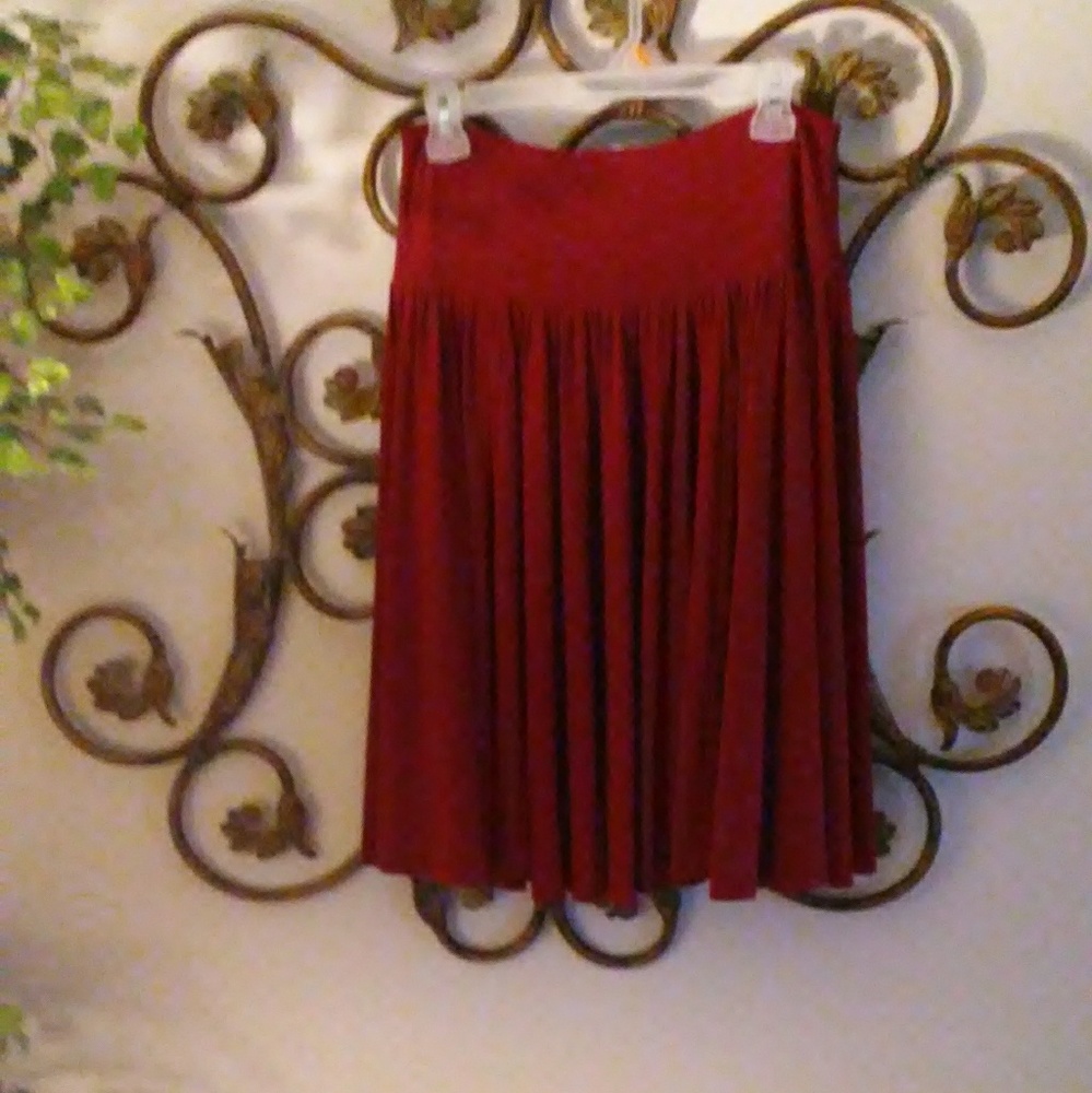 NORMA KAMALI CRANBERRY RED SKIRT